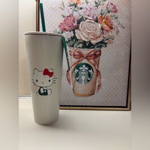 Starbucks Hello Kitty Cream Tumbler with Red Bow 🎀